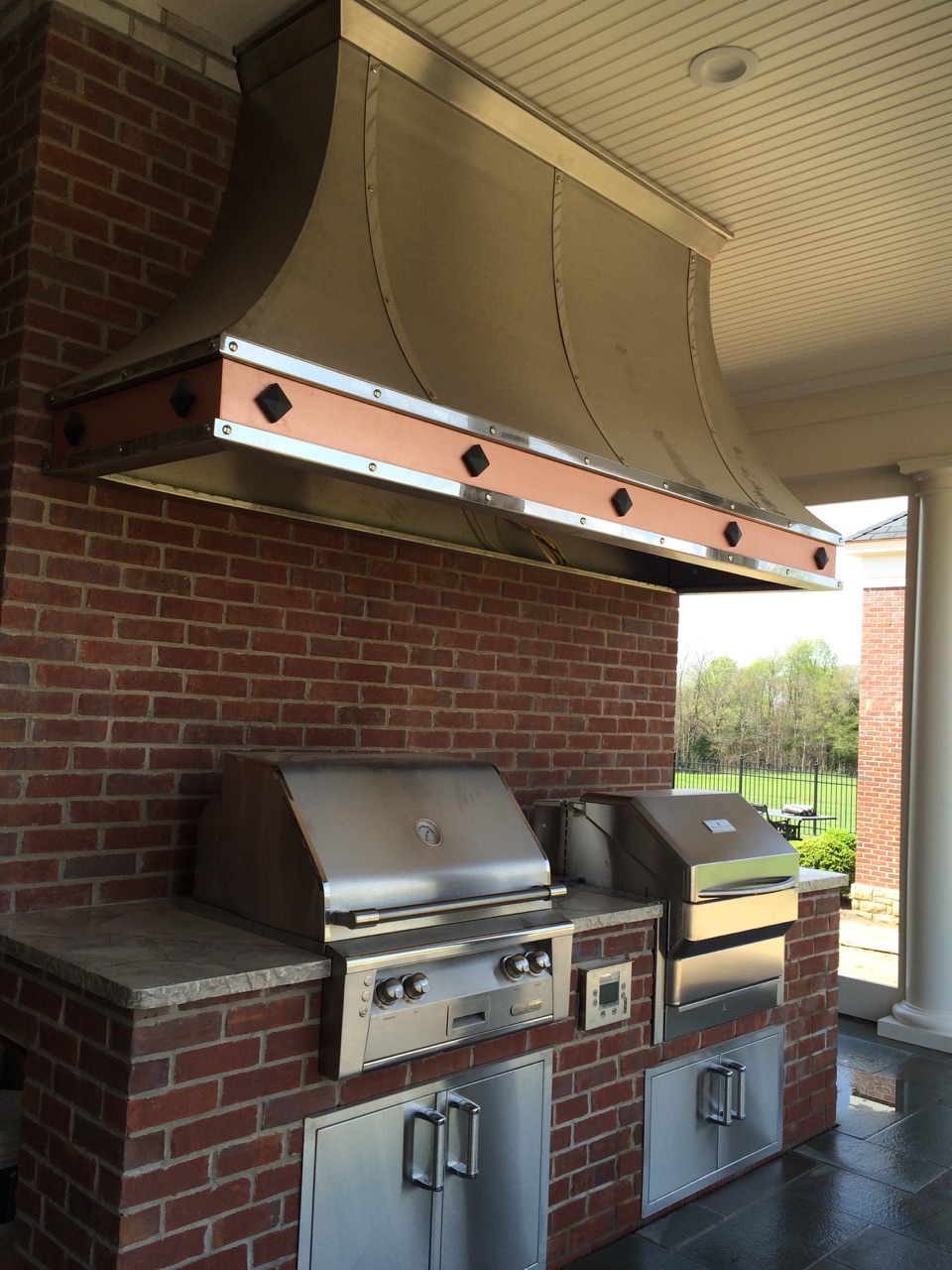 custom architectural fabrication grill hood